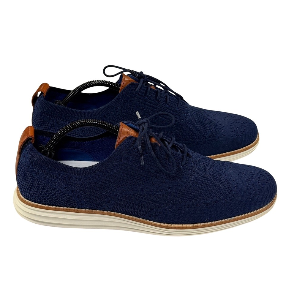 Cole‎ Haan OriginalGrand Stitchlite Shoes Mens 11.5 Blue Wingtip Oxford Preppy